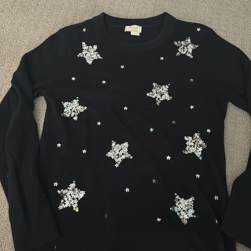 Kate spade navy with star sequins medium